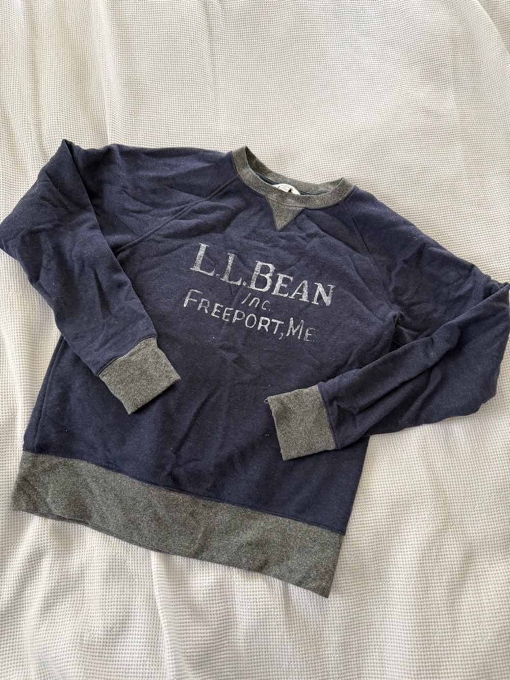 L.L. Bean Navy Sweatshirt with Gray Trim